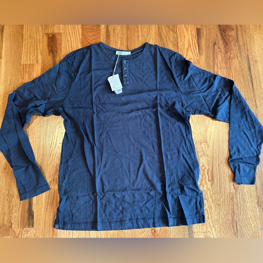 Barefoot Dreams Men’s Lightweight LS Henley Carbon Color XXL NWT